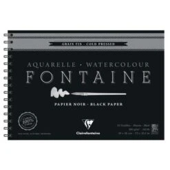 Clairefontaine Fontaine Black Watercolour Pads & Blocks 7 Clairefontaine Fontaine Black Watercolour Pads & Blocks -CLAIREFONTAINE || Canson || Golden Shop ClairefontaineFontaineBlackWatercolourPads26amp3BBlocks 2