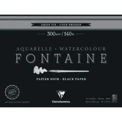 Clairefontaine Fontaine Black Watercolour Pads & Blocks