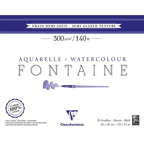 Clairefontaine Fontaine Semi- Glazed Watercolour Paper 3 Clairefontaine Fontaine Semi- Glazed Watercolour Paper