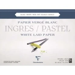 Clairefontaine Ingres White Pastel Pad 10 Clairefontaine Ingres White Pastel Pad -CLAIREFONTAINE || Canson || Golden Shop ClairefontaineIngresWhitePastelPad 3
