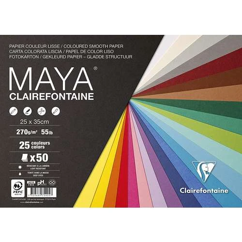 Clairefontaine Maya Smooth Coloured Card 3 Clairefontaine Maya Smooth Coloured Card