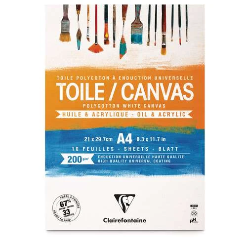 Clairefontaine Ready To Paint Canvas Pads 4 Clairefontaine Ready To Paint Canvas Pads - Image 2