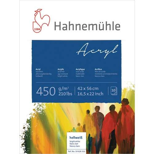 Hahnemuehle Acrylic Painting Paper Blocks 450gsm 3 Hahnemuehle Acrylic Painting Paper Blocks 450gsm