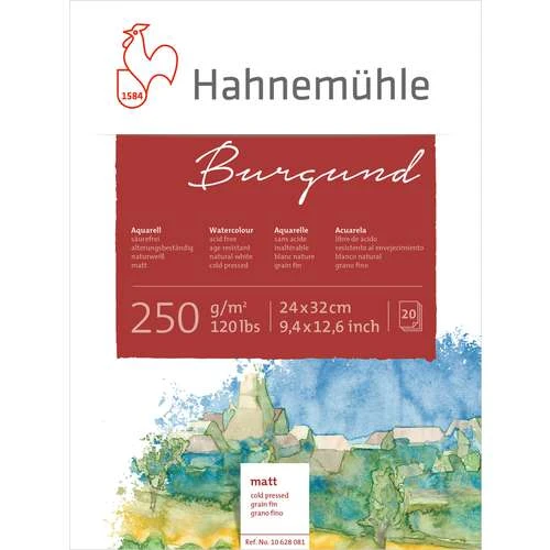 Hahnemuehle Hand-Made Burgundy Watercolour Block, 20 Sheets, 250gsm 5 Hahnemuehle Hand-Made Burgundy Watercolour Block, 20 Sheets, 250gsm - Image 3