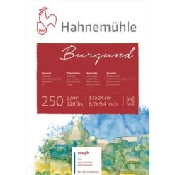 Hahnemuehle Hand-Made Burgundy Watercolour Block, 20 Sheets, 250gsm 13 Hahnemuehle Hand-Made Burgundy Watercolour Block, 20 Sheets, 250gsm -CLAIREFONTAINE || Canson || Golden Shop HahnemuehleHand MadeBurgundyWatercolourBlock2C20sheets2C250gsm 5
