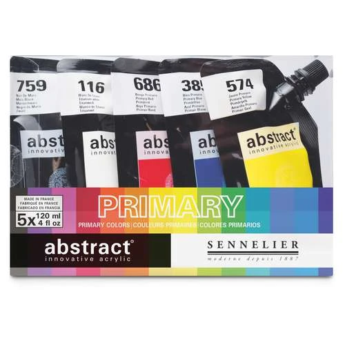 Sennelier Primary Abstract Acrylic Set 3 Sennelier Primary Abstract Acrylic Set