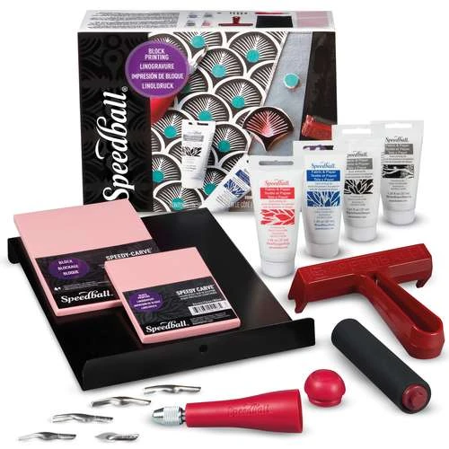 Speedball Deluxe Fabric Block Printing Set 3484 3 Speedball Deluxe Fabric Block Printing Set 3484