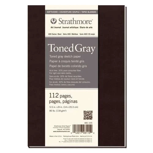 Strathmore 400 Toned Grey Softcover Art Journal 4 Strathmore 400 Toned Grey Softcover Art Journal - Image 2